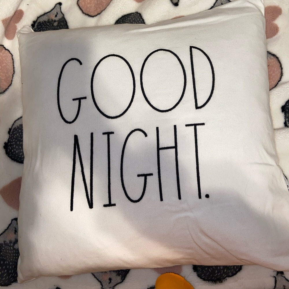 BRAND NEW rae dunn “goodnight” pillow